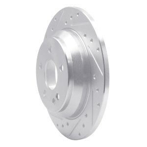 Mercedes-Benz Viano Brake Rotor (1) - Rear Left - R1 Concepts - Drilled & Slotted - Silver - `16-`23